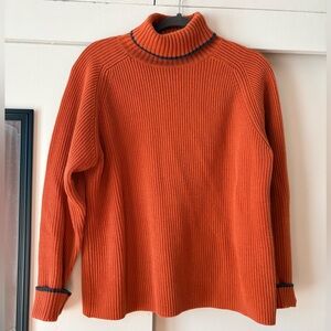 GAP Burnt Orange Ribbed Turtleneck Sweater